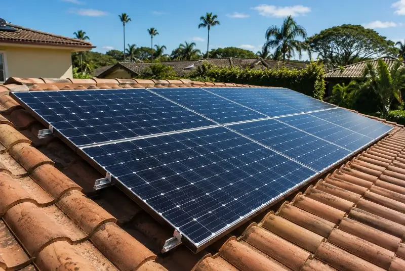 Installation de panneaux solaires à Rasiguères